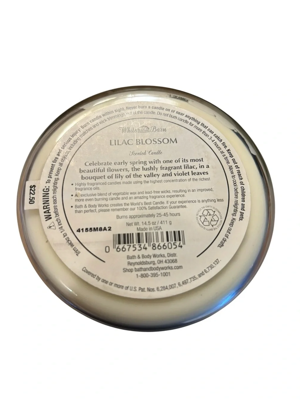 White Barn Bath & Body Works 3-Wick Scented Candle - Lilac Blossom